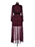 LDT 100% Polyester Paisley Burgundy Casual Dress Size 6 - photo 1