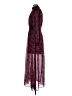 LDT 100% Polyester Paisley Burgundy Casual Dress Size 6 - photo 5
