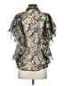 Love Sam 100% Viscose Floral Black Short Sleeve Blouse Size S - photo 2