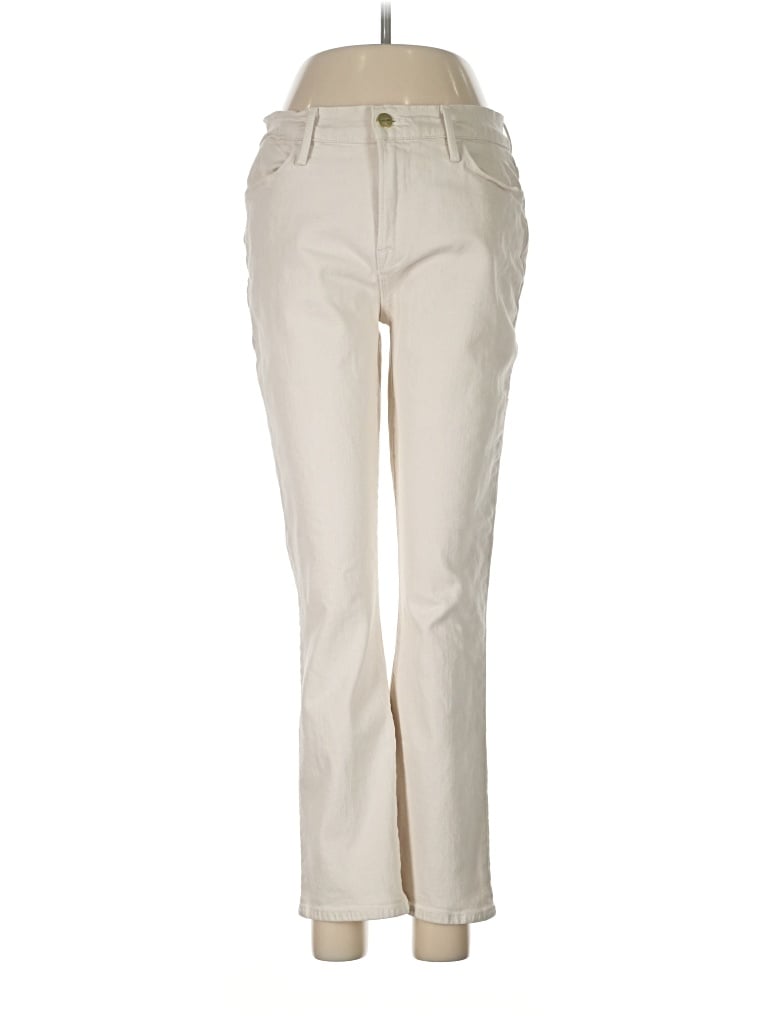 Pre-owned Frame Jeans In Ivory