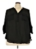 Torrid 100% Polyester Black 3/4 Sleeve Blouse Size 3X Plus (3) - photo 1