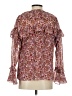J.Crew 100% Polyester Burgundy Long Sleeve Blouse Size XXS - photo 2