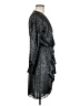 Pinko 100% Polyester Metallic Black Cocktail Dress Size 6 - photo 4