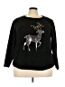 Karen Scott Stars Black Pullover Sweater Size 3X - photo 1