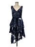 MARCHESA notte 100% Polyester Paisley Blue Cocktail Dress Size 6 - photo 1