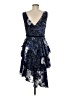 MARCHESA notte 100% Polyester Paisley Blue Cocktail Dress Size 6 - photo 2