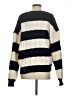 Shein 100% Polyester Stripes Black Pullover Sweater Size 4 - photo 2