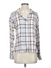 Alya Plaid Blue Long Sleeve Blouse Size S - photo 1