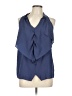 Papaya 100% Polyester Blue Sleeveless Blouse Size L - photo 1