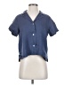 Everlane Blue Short Sleeve Button-Down Shirt Size 2 - photo 1
