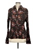 Apt. 9 Floral Black Brown Long Sleeve Blouse Size M (estimated) - photo 1