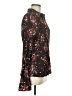 Apt. 9 Floral Black Brown Long Sleeve Blouse Size M (estimated) - photo 4
