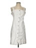 Versona Solid White Casual Dress Size S - photo 1