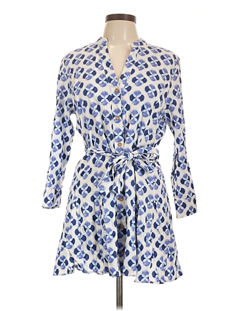 Pre-owned Zara Casual Dress In Blue