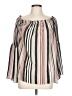 Peppermint Gray Ivory 3/4 Sleeve Blouse Size L - photo 1