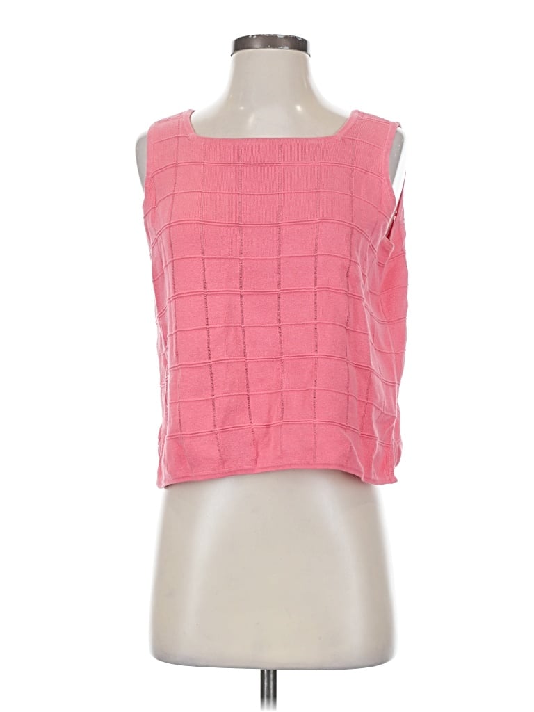 Pre-owned Jeanne Pierre Sweater Vest In Pink
