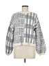 Splendid Checkered-gingham Gray Pullover Sweater Size M - photo 1