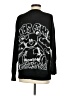 Shein 100% Polyester Graphic Black Pullover Sweater Size XS - photo 2