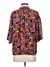 Gibson 100% Polyester Floral Pink Red Short Sleeve Blouse Size S - photo 2