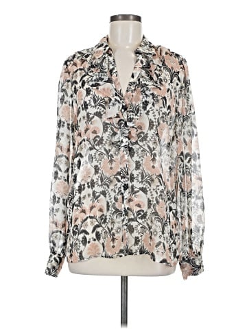 Paige Long Sleeve Silk Top (view 1)