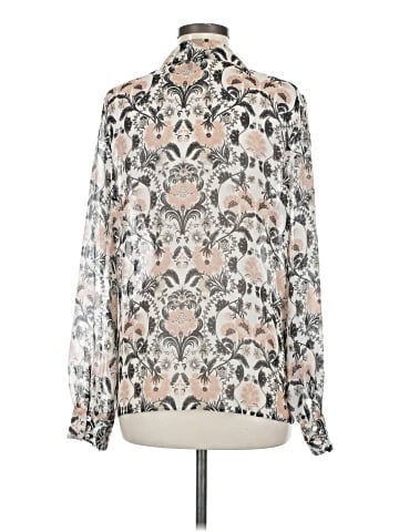 Paige Long Sleeve Silk Top (view 2)