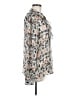 Paige 100% Silk Animal Print Ivory Long Sleeve Silk Top Size M - photo 4