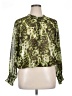 Fashion Bug 100% Polyester Animal Print Green Long Sleeve Blouse Size 1X - photo 1