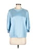 Tibi 100% Polyester Blue 3/4 Sleeve T-Shirt Size XS - photo 1