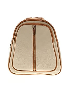 NEW Valentina Italy Tan Beige Nude Leather Backpack Purse Bag Valentina Italia Women main image 4