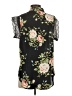 Amaryllis 100% Polyester Floral Black Short Sleeve Blouse Size S - photo 2
