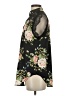 Amaryllis 100% Polyester Floral Black Short Sleeve Blouse Size S - photo 5
