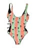 Assorted Brands Print Orange One Piece Swimsuit Size XS - photo 1