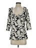 Gretchen Scott Designs Black Gray 3/4 Sleeve Blouse Size S - photo 1