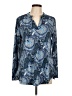 Othyroce Paisley Blue Long Sleeve Blouse Size L - photo 1