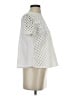 Tory Burch 100% Cotton Ivory White Short Sleeve Blouse Size 4 - photo 4