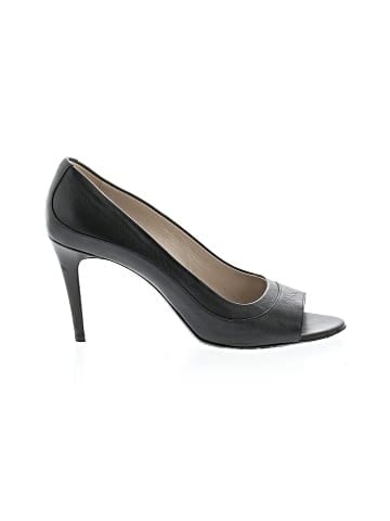 Balenciaga Leather Peep Toe Pumps (view 1)