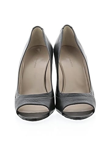 Balenciaga Leather Peep Toe Pumps (view 2)