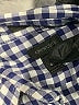Crewcuts 100% Cotton Checkered-gingham Blue Long Sleeve Button-Down Shirt Size 4 - photo 3