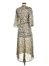 Zara 100% Polyester Animal Print Gold Casual Dress Size XS - photo 2