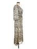 Zara 100% Polyester Animal Print Gold Casual Dress Size XS - photo 4