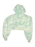 Flirtitude 100% Cotton Tie-dye Green Blue Pullover Hoodie Size XS - photo 2