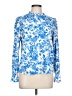 Shein 100% Polyester Floral Blue Long Sleeve Blouse Size L - photo 1
