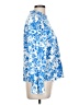 Shein 100% Polyester Floral Blue Long Sleeve Blouse Size L - photo 4
