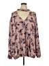 Torrid 100% Rayon Pink Long Sleeve Blouse Size 4X Plus (4) - photo 1