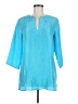 Doncaster Collection 100% Silk Blue 3/4 Sleeve Silk Top Size 6 - photo 1