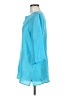 Doncaster Collection 100% Silk Blue 3/4 Sleeve Silk Top Size 6 - photo 5