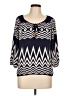 Hollywould Blue 3/4 Sleeve Blouse Size L - photo 1