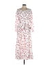ELOQUII 100% Polyester Hearts White Red Casual Dress Size 28 waist - photo 1