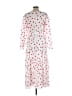 ELOQUII 100% Polyester Hearts White Red Casual Dress Size 28 waist - photo 2