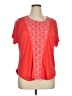 Eyeshadow Red Short Sleeve Top Size 1X - photo 1